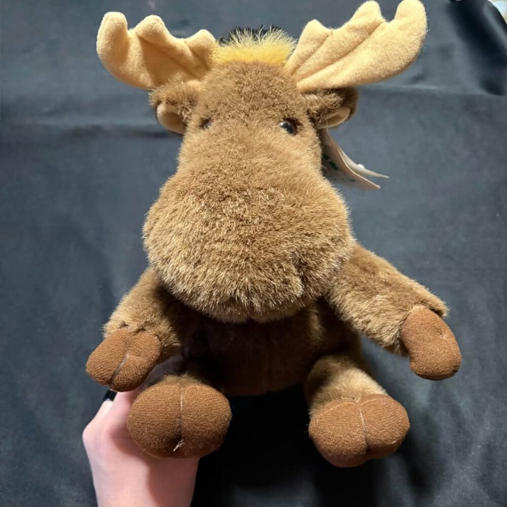 NWT Platte‎ River Trading Missoula Moose Plush 11"x8" Brown & Tan Woodland Cabin